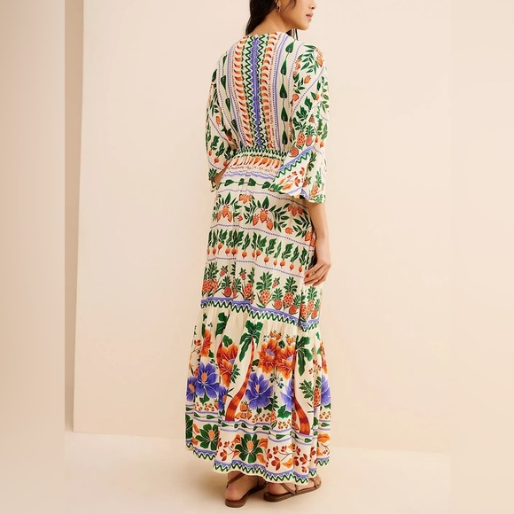 FARM Rio V-Neck Kaftan Maxi Cut-Out Dress - Picture 4 of 16